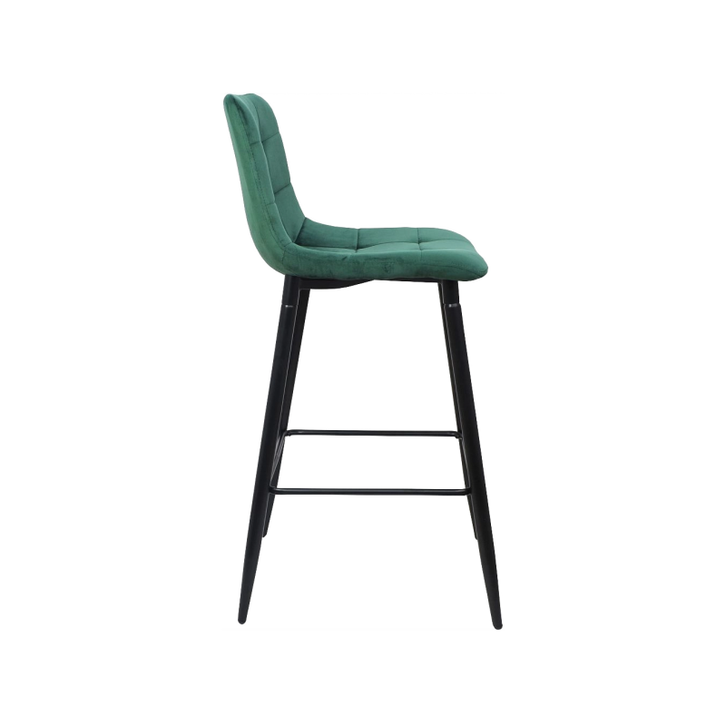 Стул AksHome Stella зеленый/черный вид сбоку