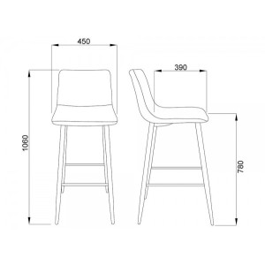 Стул AksHome Stella зеленый/черный параметры