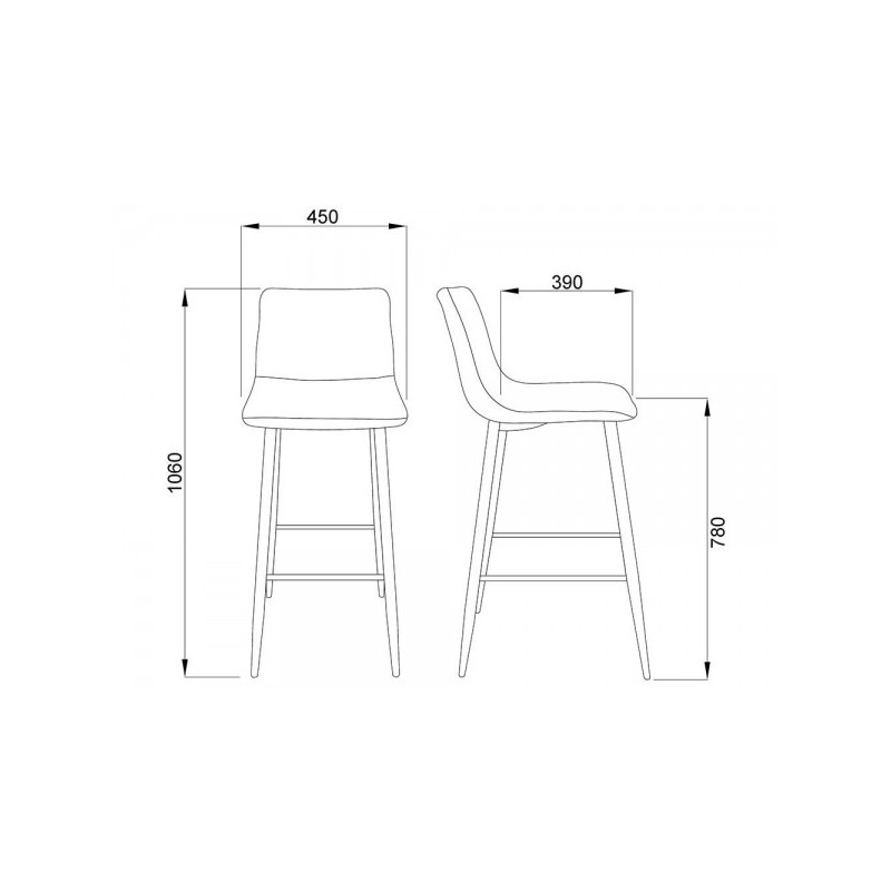 Стул AksHome Stella пыльная роза/черный параметры