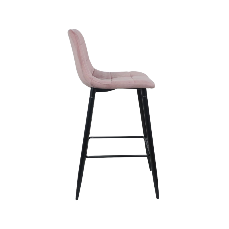 Стул AksHome Stella пыльная роза/черный вид сбоку