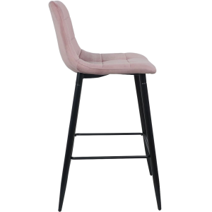 Стул AksHome Stella пыльная роза/черный вид сбоку