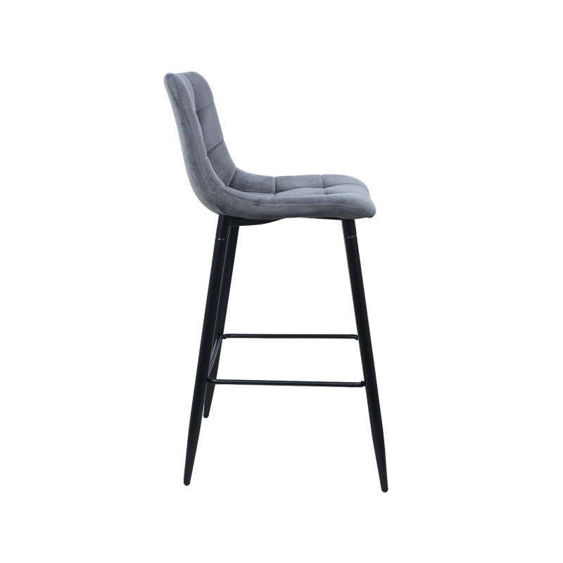 Стул AksHome Stella серый/черный вид сбоку