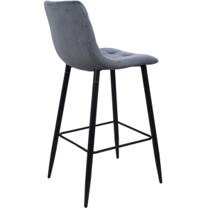 Стул AksHome Stella серый/черный вид сзади