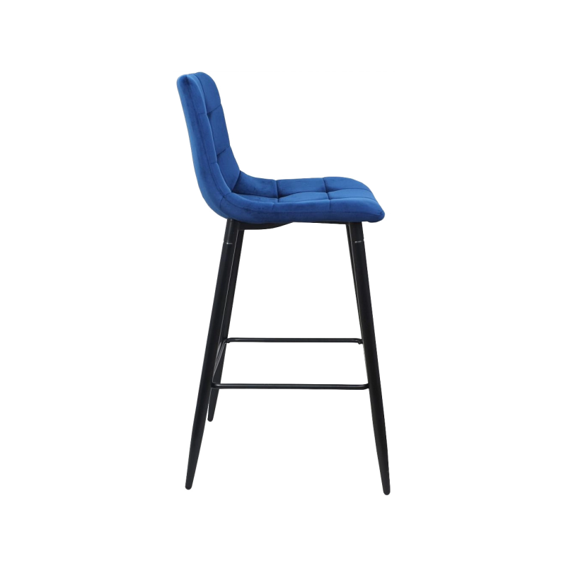 Стул AksHome Stella синий/черный вид сбоку