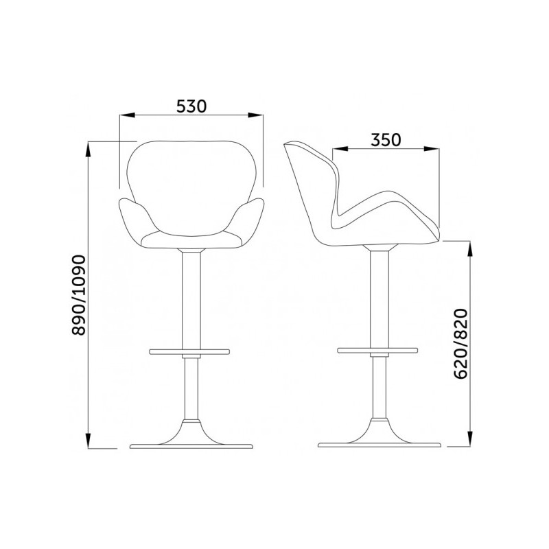 Стул AksHome Berlin шоколадный/черный параметры