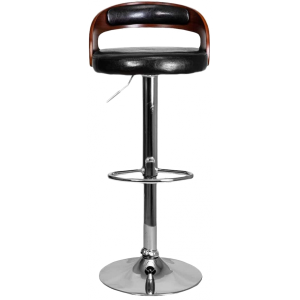 Стул AksHome Bruno черный/хром вид спереди