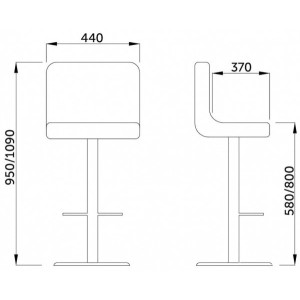 Стул AksHome Logos черный параметры