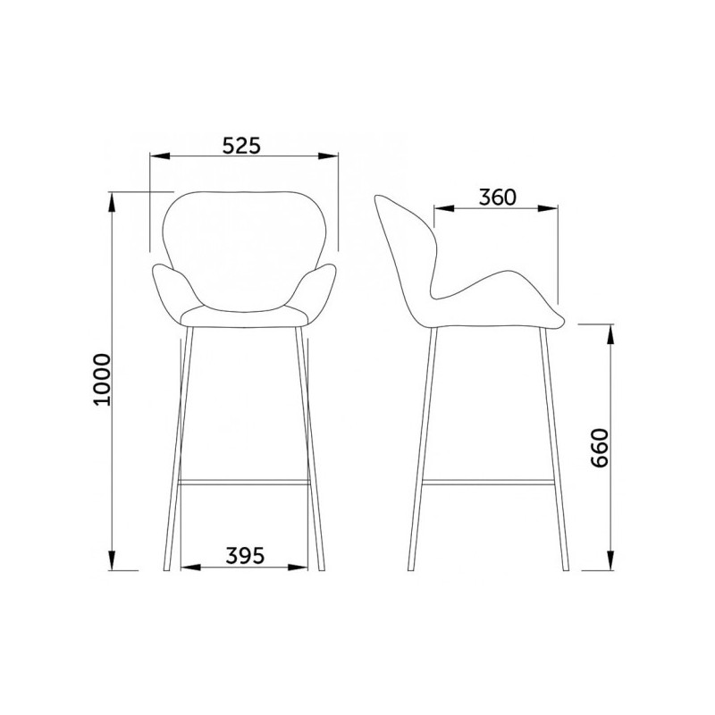 Стул AksHome Lagos черный/черный параметры