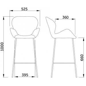 Стул AksHome Lagos черный/черный параметры