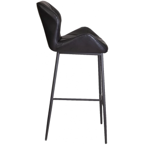 Стул AksHome Lagos черный/черный вид сбоку