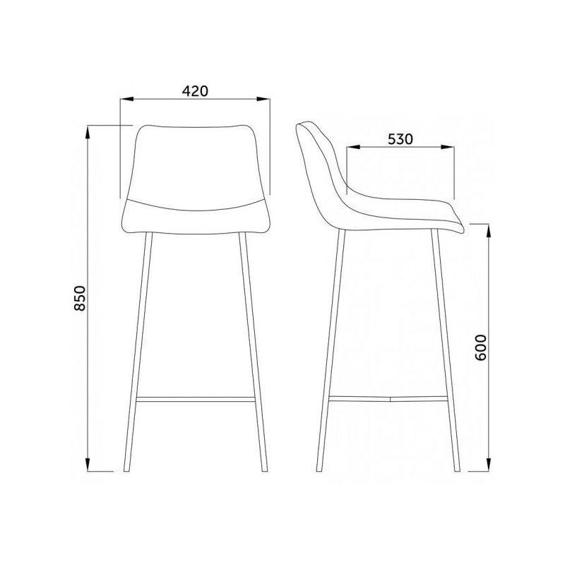 Стул AksHome Mexico черный (кожа) параметры