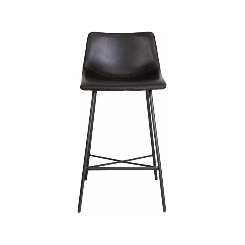 Стул AksHome Mexico черный (кожа) вид спереди