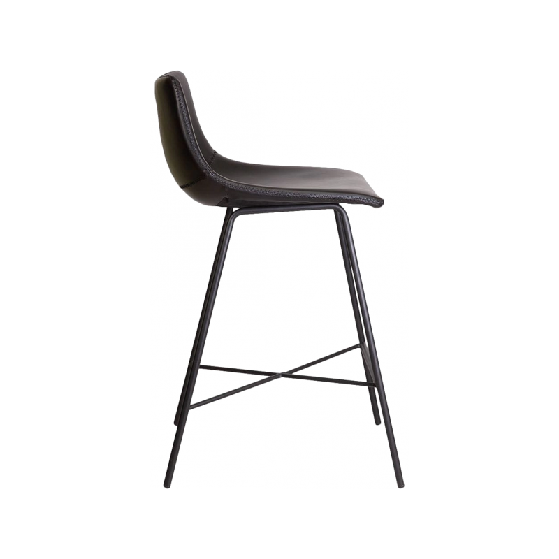 Стул AksHome Mexico черный (кожа) вид сбоку