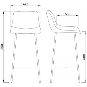 Стул AksHome Mexico черный (кожа) параметры