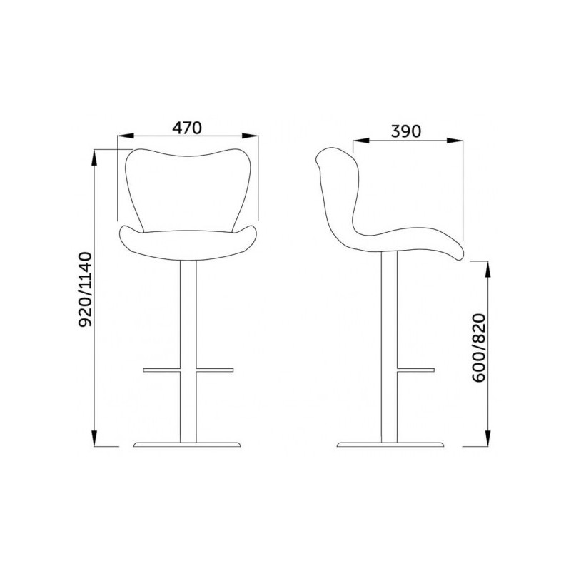 Стул AksHome Mist черный параметры