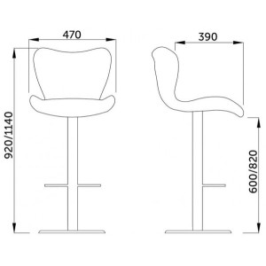 Стул AksHome Mist черный параметры