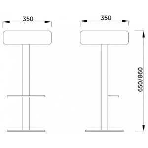 Табурет AksHome Pina кремовый параметры