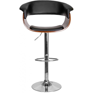 Стул AksHome Rossi черный/хром вид спереди