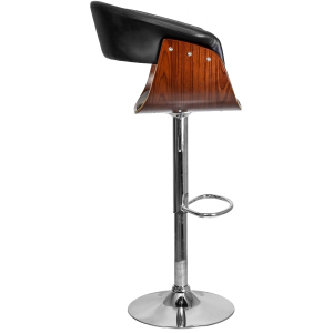 Стул AksHome Rossi черный/хром вид сбоку