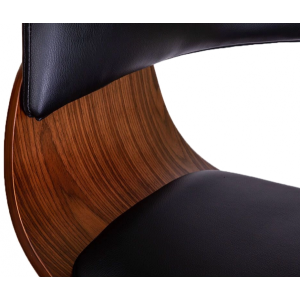 Стул AksHome Rossi черный/хром обивка