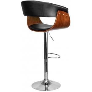 Стул AksHome Rossi черный/хром вид сзади