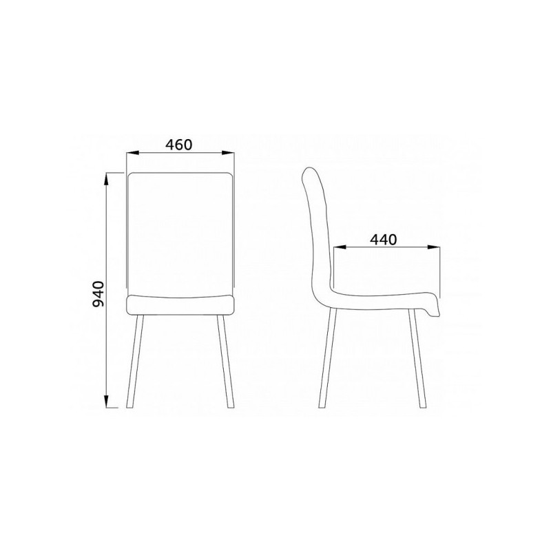 Стул AksHome Mira светло-серый/черный параметры