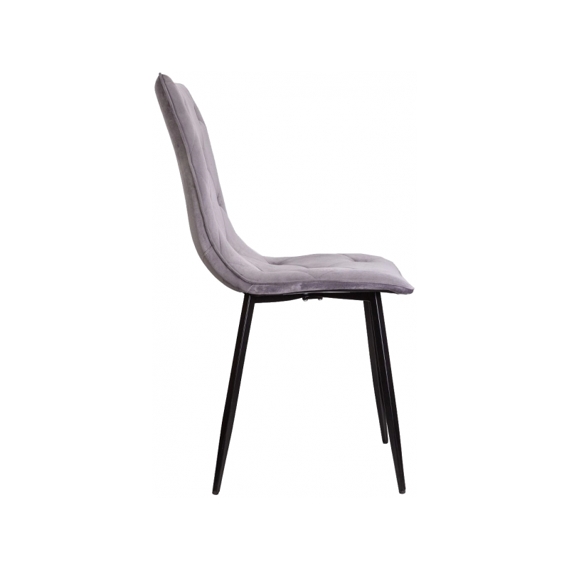 Стул AksHome Mira светло-серый/черный вид сбоку