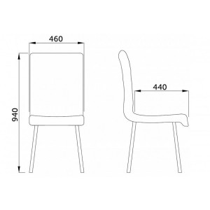Стул AksHome Mira светло-серый/черный параметры