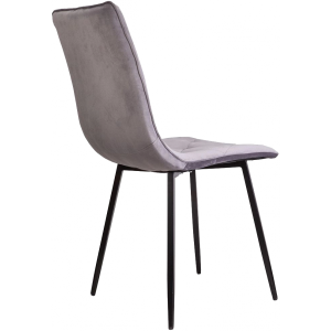 Стул AksHome Mira светло-серый/черный вид сзади