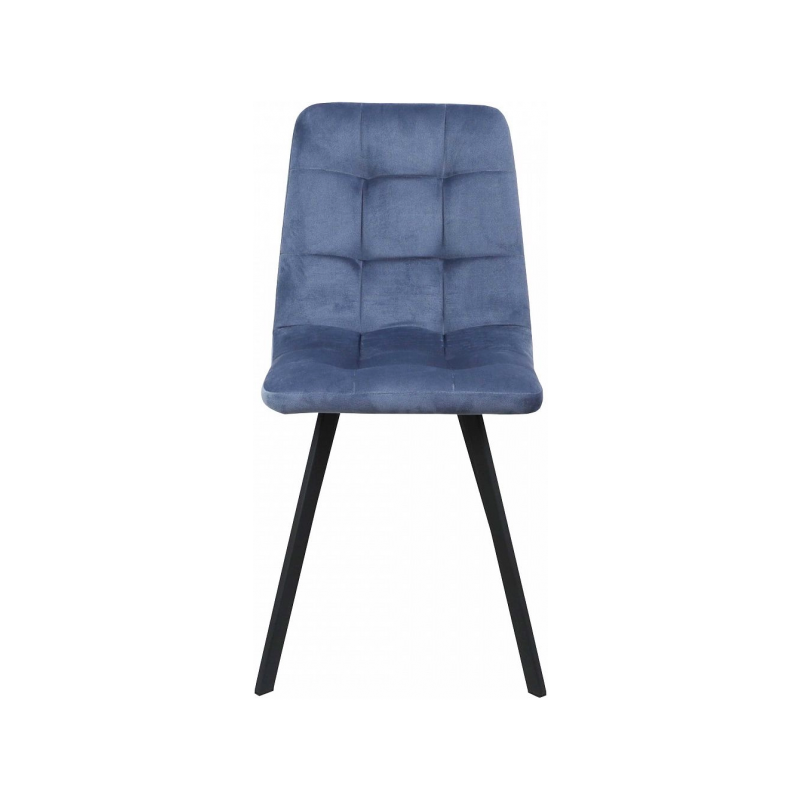 Стул Listvig Фин джинсовый/черный вид спереди