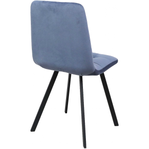 Стул Listvig Фин джинсовый/черный вид сзади