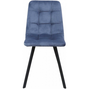 Стул Listvig Фин джинсовый/черный вид спереди