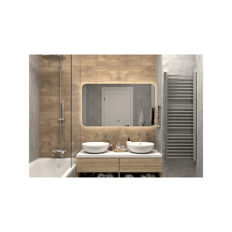 Зеркало Континент Burzhe Led 120х70 (теплая подсветка) в интерьере