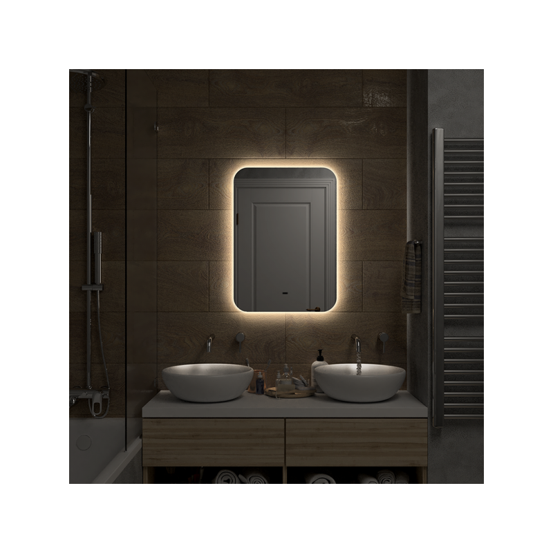 Зеркало Континент Burzhe Led 50х70 (теплая подсветка) подсветка