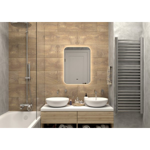 Зеркало Континент Burzhe Led 50х70 (теплая подсветка) в интерьере