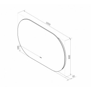 Зеркало Континент Fleur Led 100х60 (теплая подсветка) схема