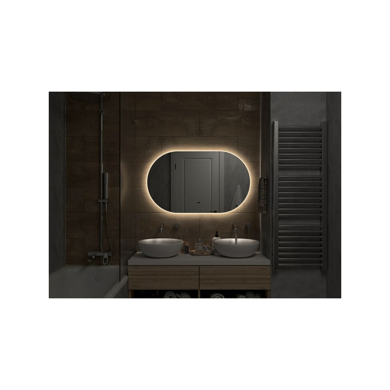 Зеркало Континент Fleur Led 120х70 (теплая подсветка) подсветка