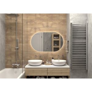 Зеркало Континент Fleur Led 120х70 (теплая подсветка) в интерьере