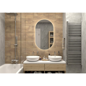 Зеркало Континент Fleur Led 60х100 (теплая подсветка) в интерьере