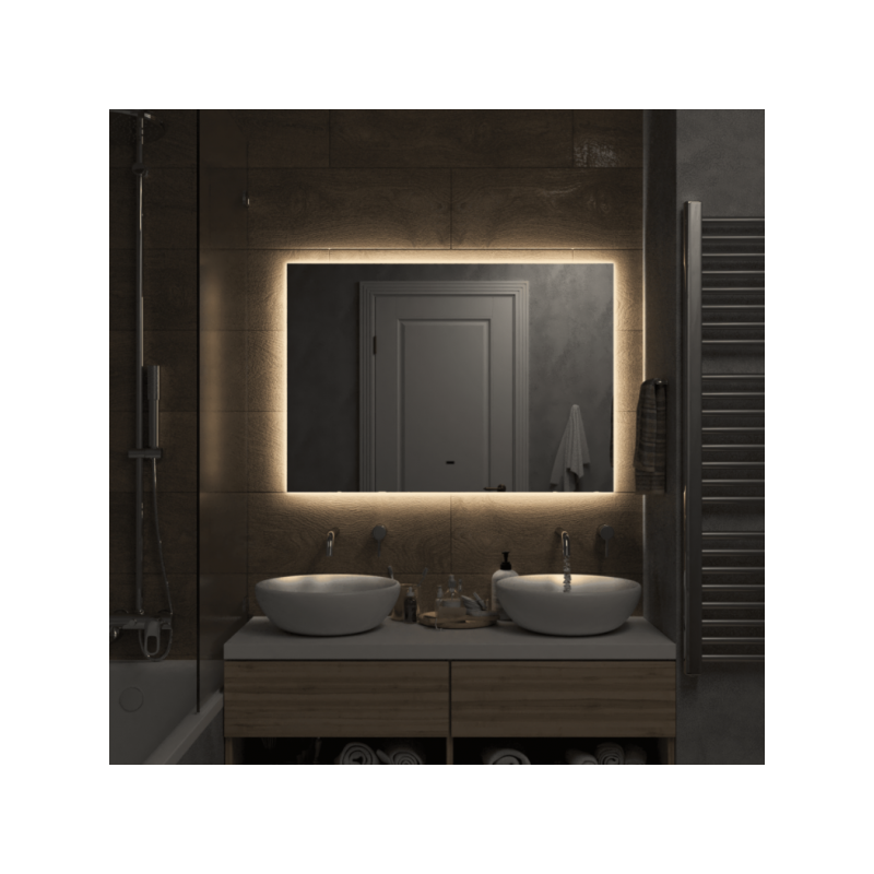 Зеркало Континент Trezhe Led 100х100 (теплая подсветка) подсветка