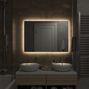 Зеркало Континент Trezhe Led 100х100 (теплая подсветка) подсветка