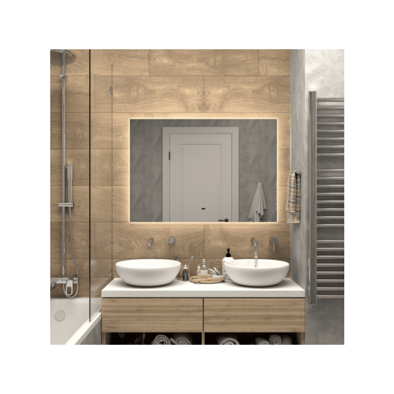 Зеркало Континент Trezhe Led 100х70 в интерьере