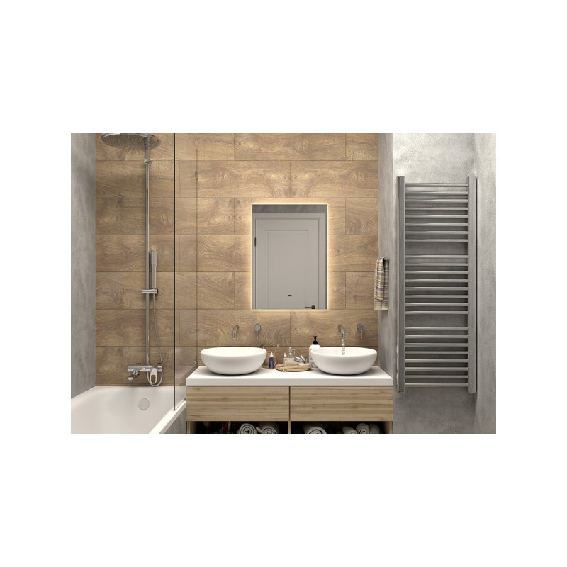 Зеркало Континент Trezhe Led 50х70 (теплая подсветка) в интерьере