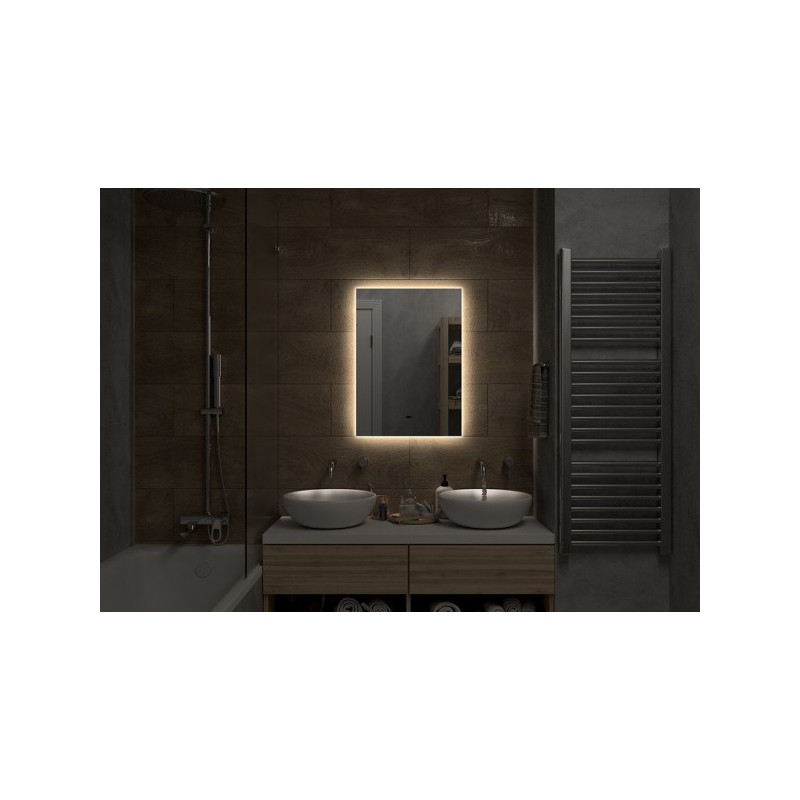 Зеркало Континент Trezhe Led 50х70 (теплая подсветка) подсветка