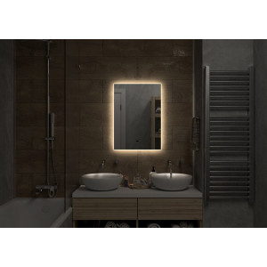 Зеркало Континент Trezhe Led 50х70 (теплая подсветка) подсветка