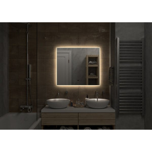 Зеркало Континент Trezhe Led 80х70 (теплая подсветка) подсветка