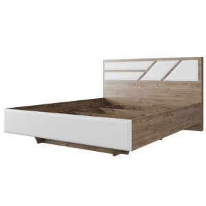 Кровать SV-Мебель Лагуна 8 Престиж 160х200 гикори темный/белый матовый