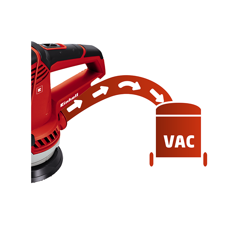 Эксцентриковая шлифмашина Einhell TE-RS 40 E 4462000 подключение к пылесосу