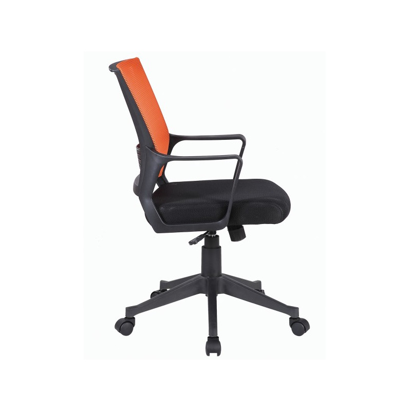 Кресло компьютерное Brabix Balance MG-320 черный/оранжевый вид сбоку
