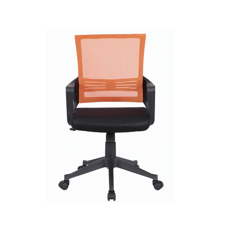 Кресло компьютерное Brabix Balance MG-320 черный/оранжевый вид спереди